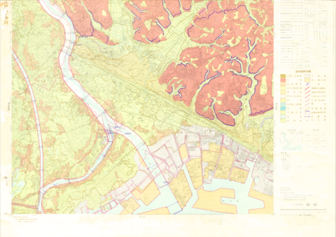 1:25,000 Landform Classification Map for Flood Control Planning (Funabashi)