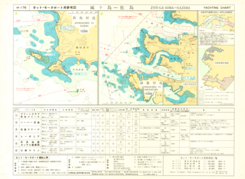 Yachting Charts - Coastal Sailing Series H-175 Zyo-ga-Sima - Sazima 1:30,000 - Back