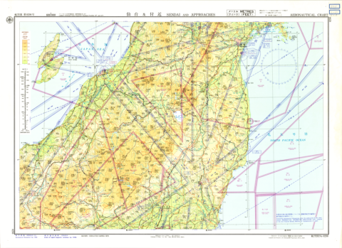 Aeronautical Chart No. 8293, Sendai and Approaches, 1:500,000