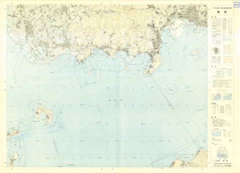 1:25000 scale Topographical Map of Coastal Area (Gamagori)